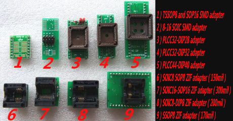 Набор адаптеров для программатора