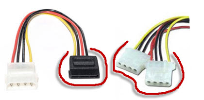 Разъемы питания SATA и Molex